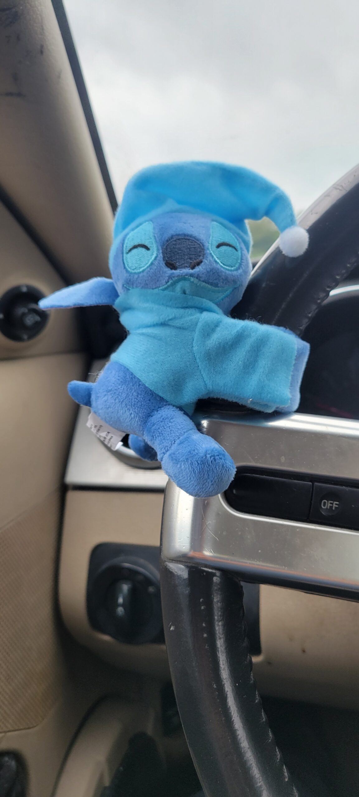 Two of our vehicles have Cutie Cuffs for stress relief.